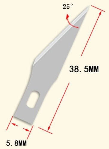 Лезвия макетного ножа для особо точных работ (100 шт.)